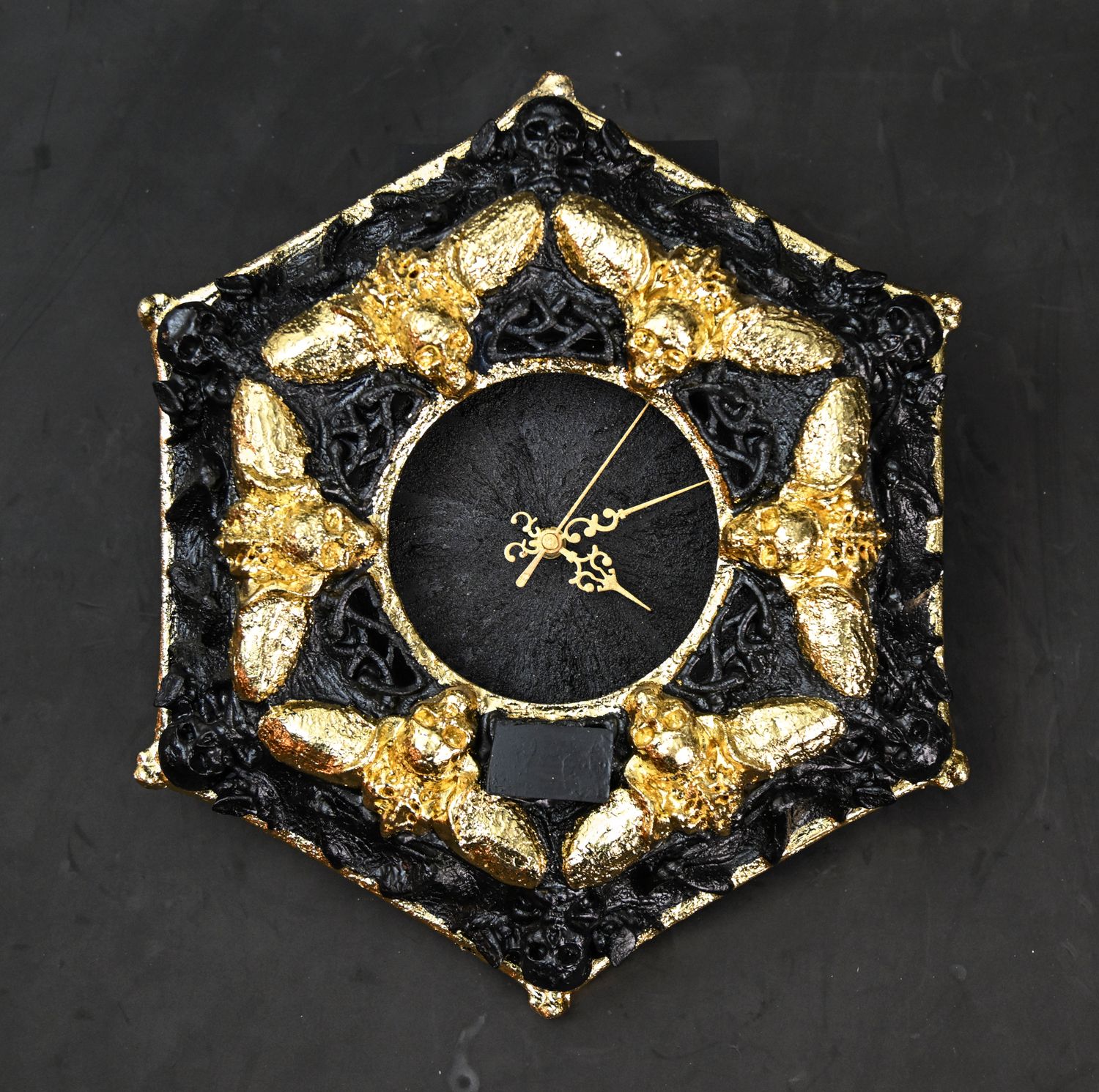 Death moth Mandala clock