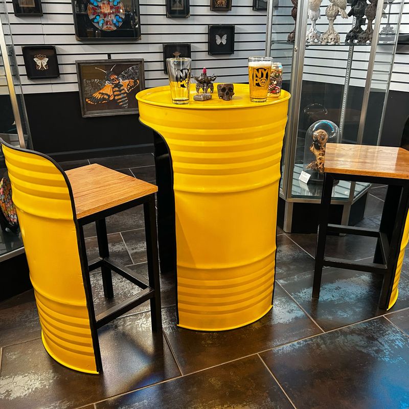 Modern industrial dinner table