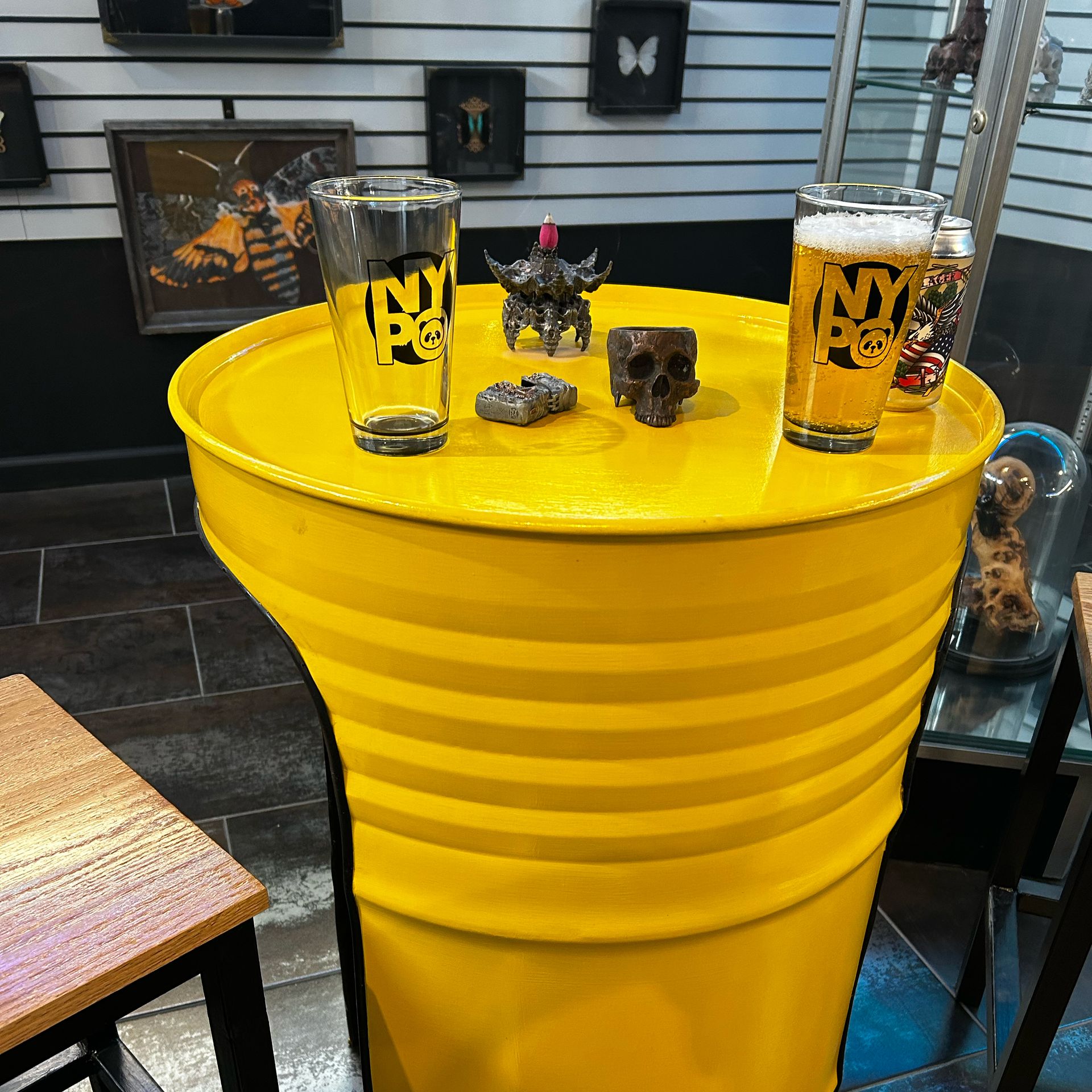 Modern industrial dinner table