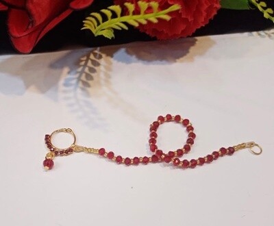 RHINESTONE DROP NATHS W/ CHAIN