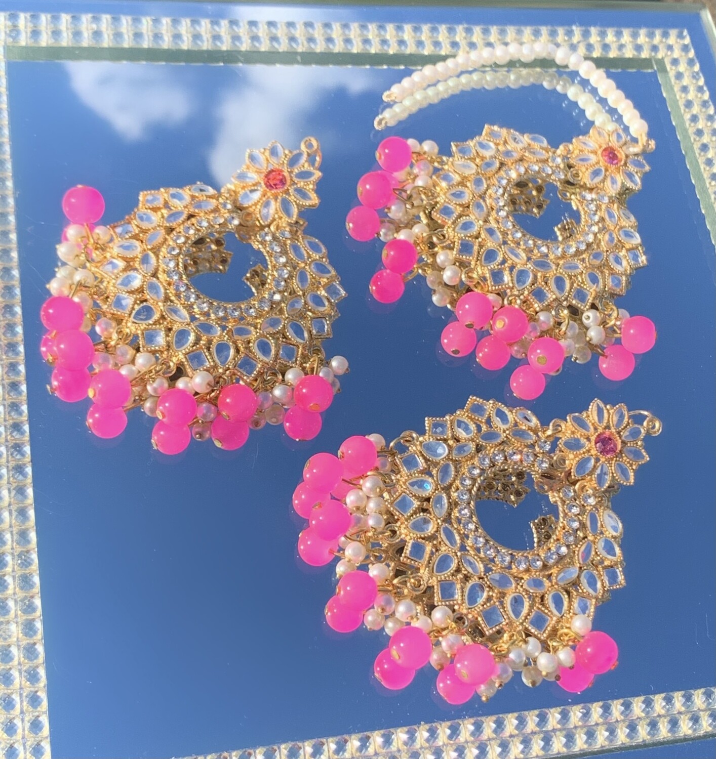 MIRROR EARRINGS + TIKKA SETS