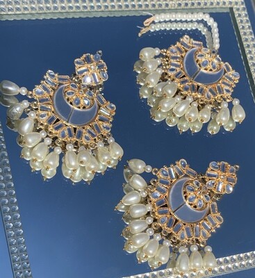 OVERSIZED MIRROR EARRINGS + TIKKA SETS