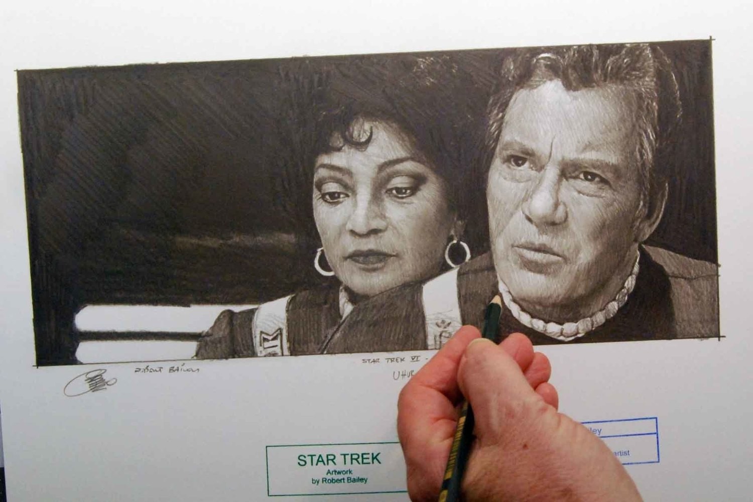 Uhura and Kirk.