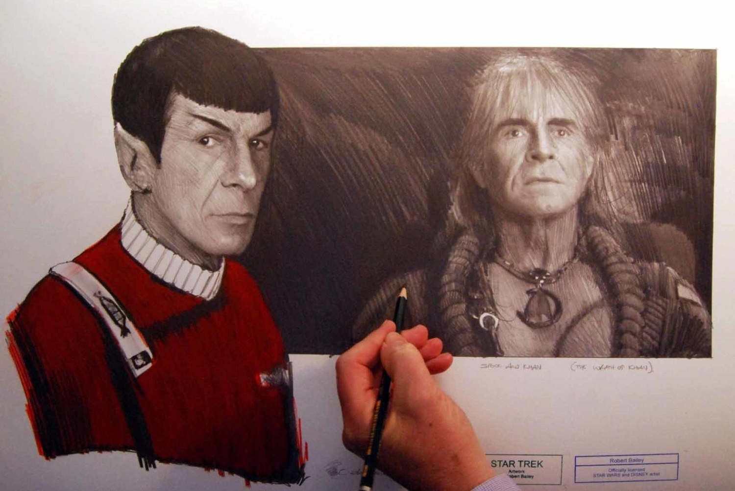 Spock and Khan.  24" x 16" MEDIUM SIZE.