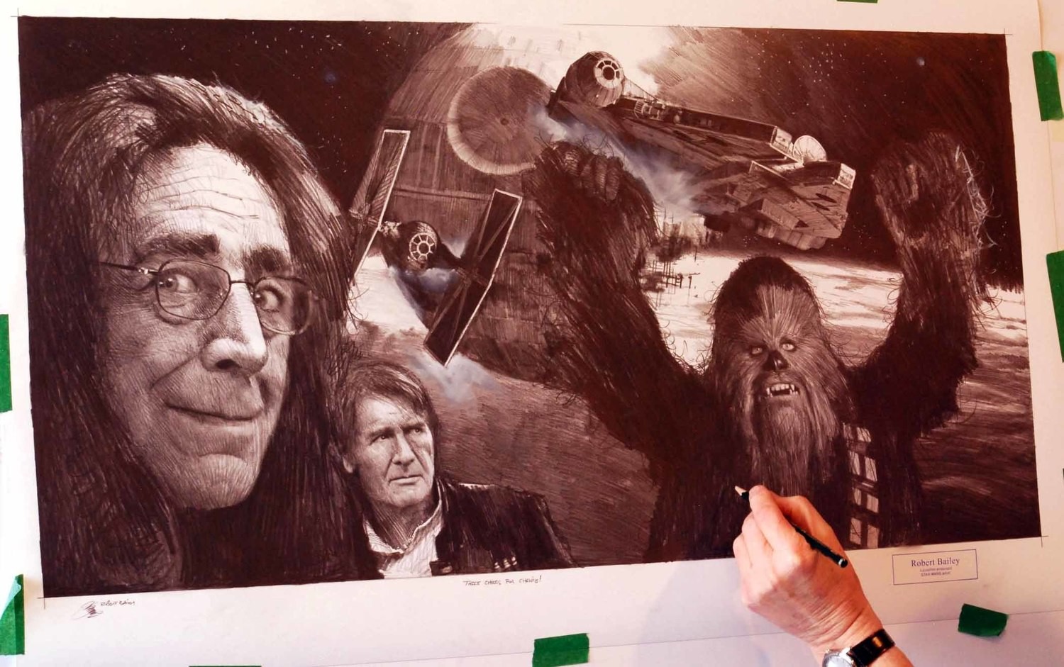 THREE CHEERS FOR CHEWIE. (Large Size). A tribute to Peter Mayhew.