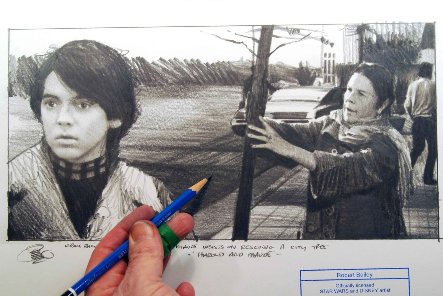 Maude insists on rescuing a tree. (Harold and Maude).