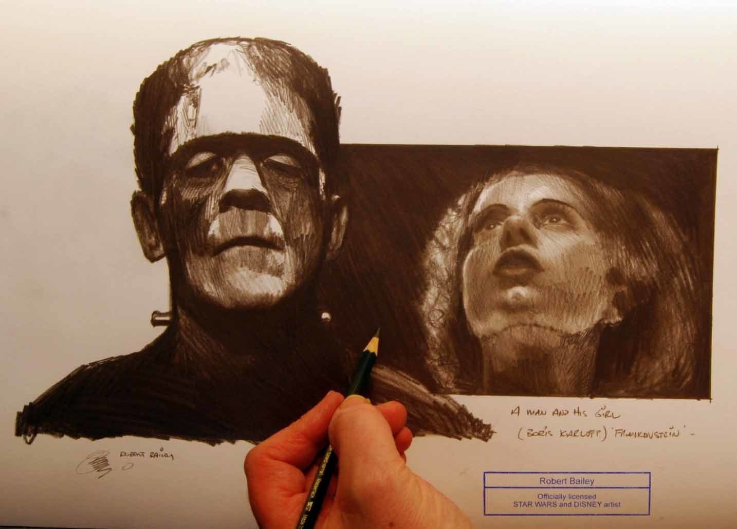 A Man and his Girl. (Boris Karloff). 'Frankenstein.'