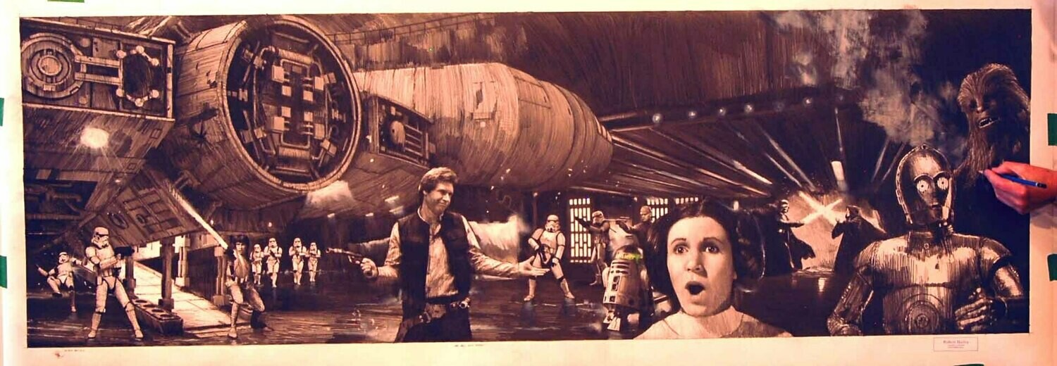 AN ALL OUT FIGHT. (Oversize). 74" x 27"