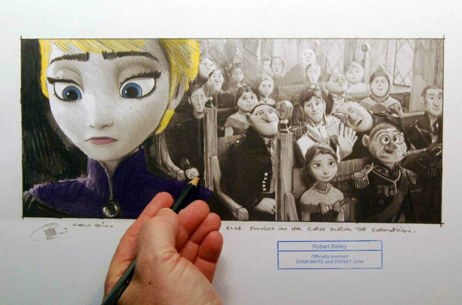 Focused on her curse. (Elsa).