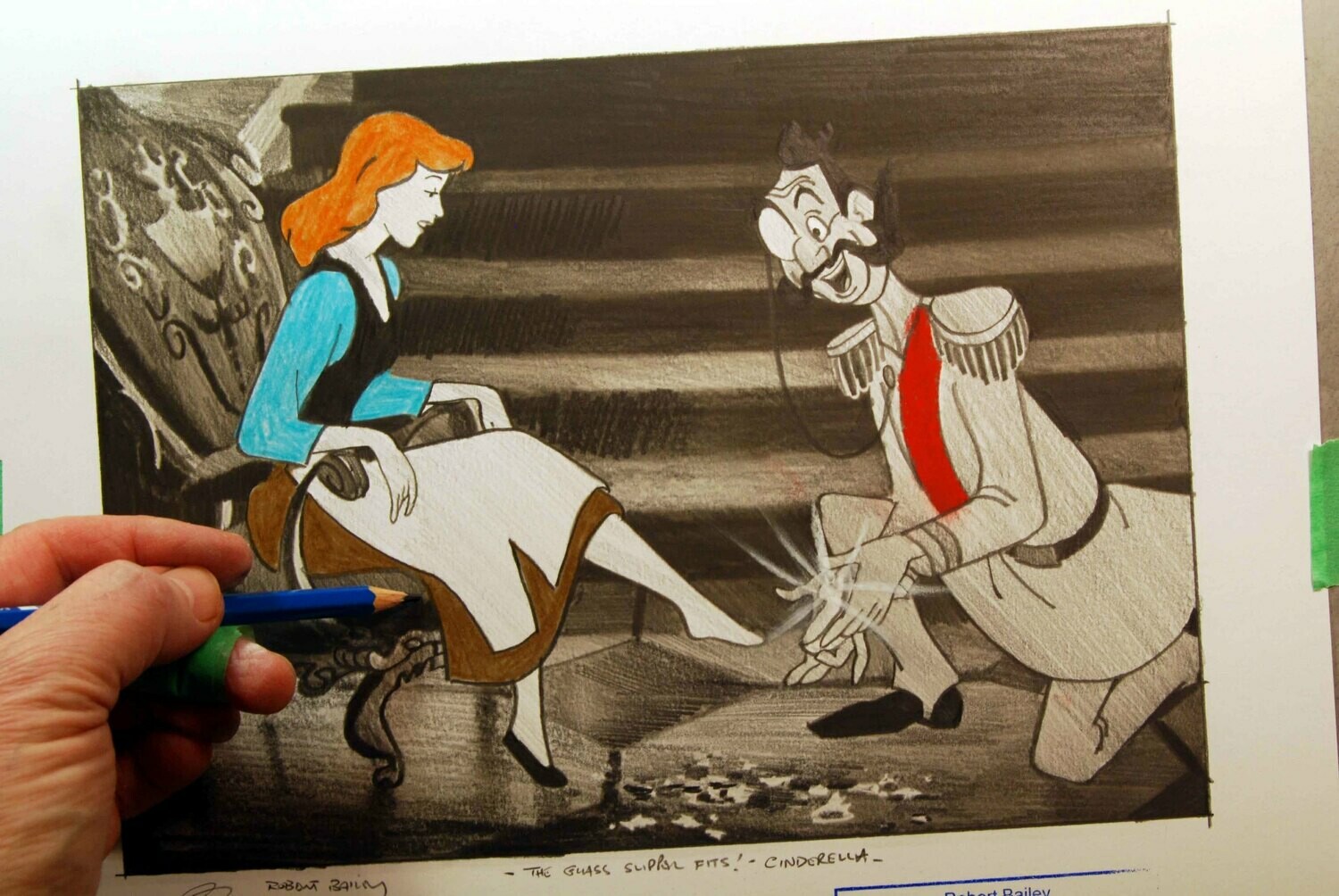 THE GLASS SLIPPER FITS.   (Cinderella).