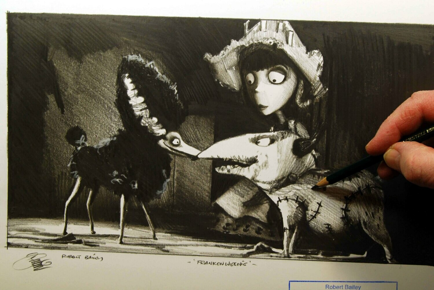 Dutch Girl with Sparky and Girlfriend. Frankenweenie.