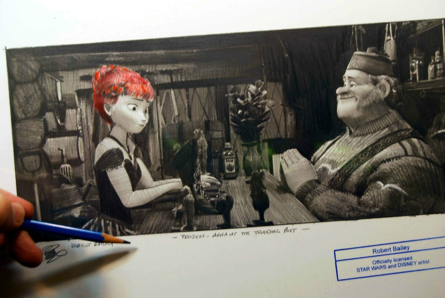 Anna at the trading post.