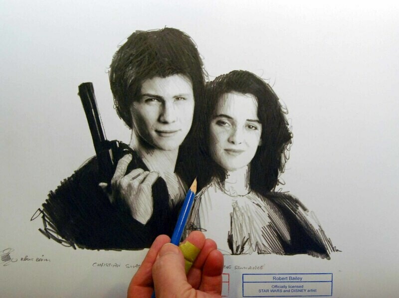 Christian Slater and Winona Ryder.   TRUE ROMANCE.