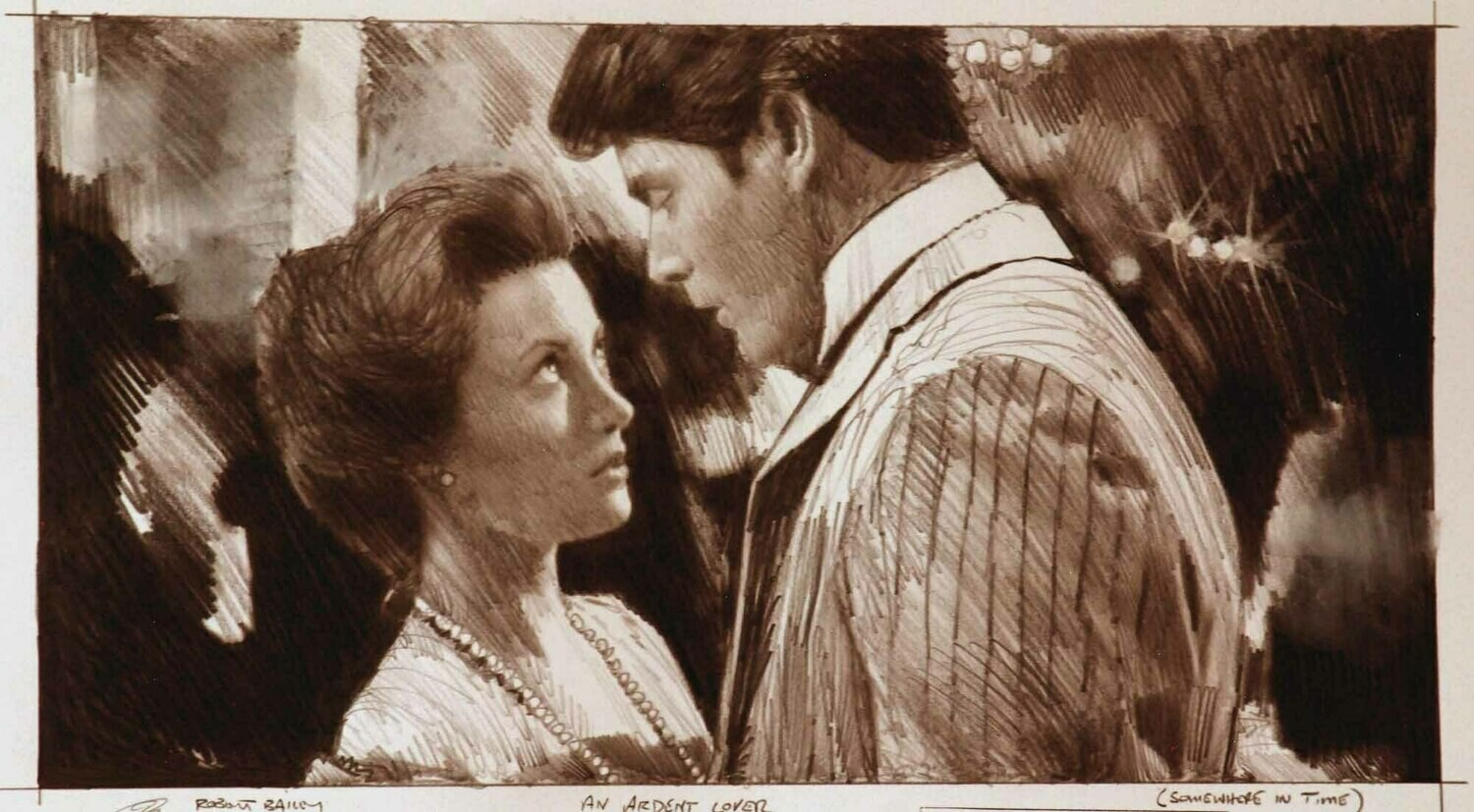 AN ARDENT LOVER. (Somewhere in Time). Jane Seymour and Christopher Reeve).