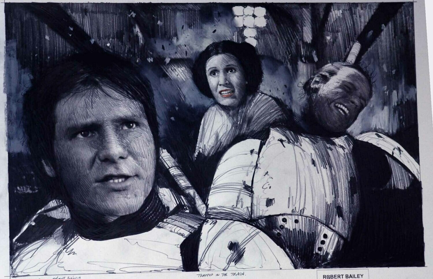 TRAPPED IN THE TRASH.  (Medium Size).