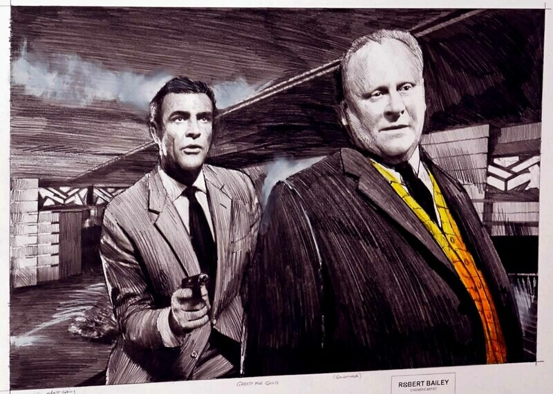 GREED FOR GOLD. (Goldfinger). (Medium Size).