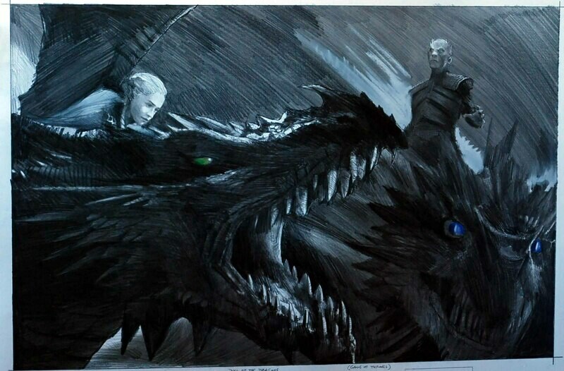 DUEL OF THE DRAGONS. (Medium Size).