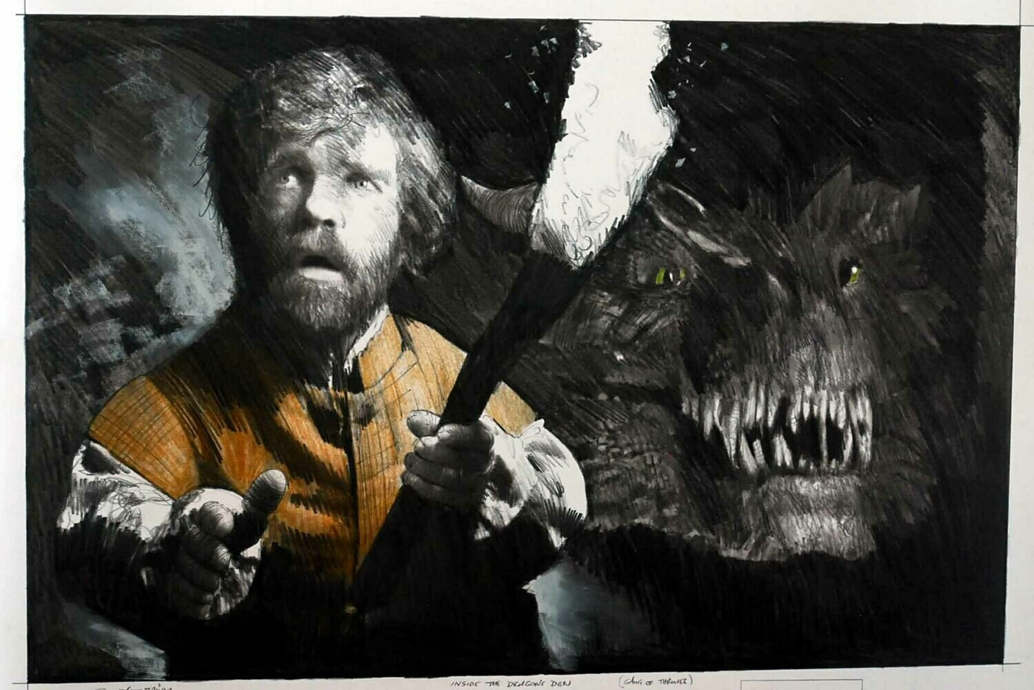 INSIDE THE DRAGON'S DEN. (Game of Thrones). Medium Size.