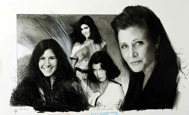 THE GREAT CARRIE FISHER. (Medium Size).