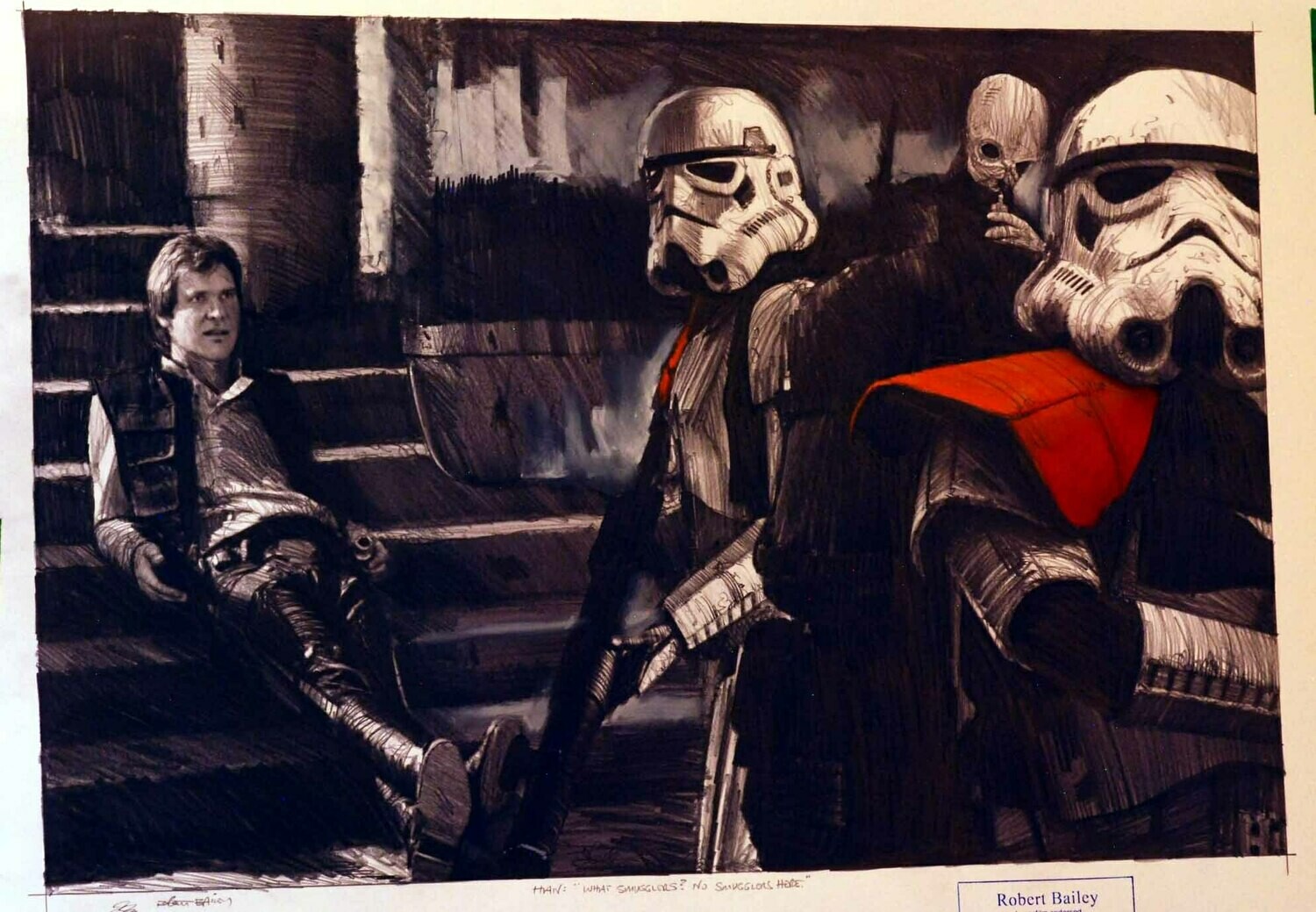 HAND: "WHAT SMUGGLERS?" (Medium Size).