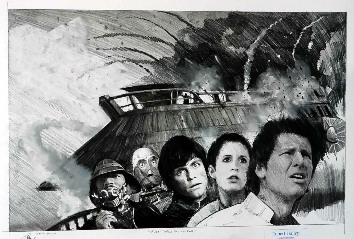 FLIGHT FROM DESTRUCTION. (Medium Size).