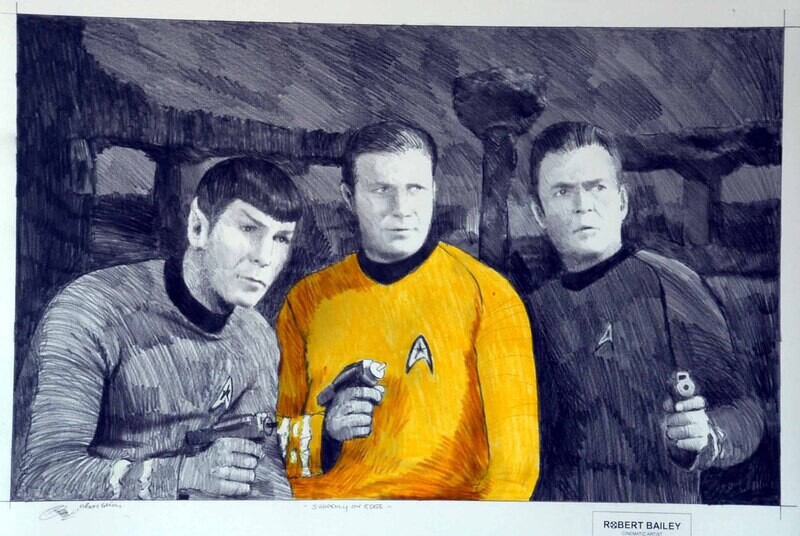 SUDDENLY ON EDGE. (Medium Size).