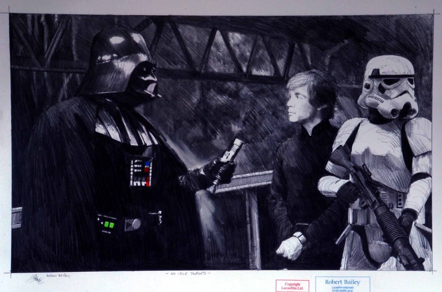 NO IDLE THREATS. (Medium Size).