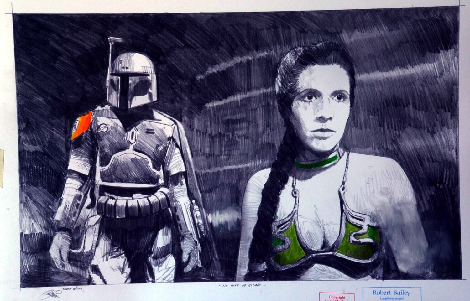 NO HOPE OF ESCAPE. (Medium Size).