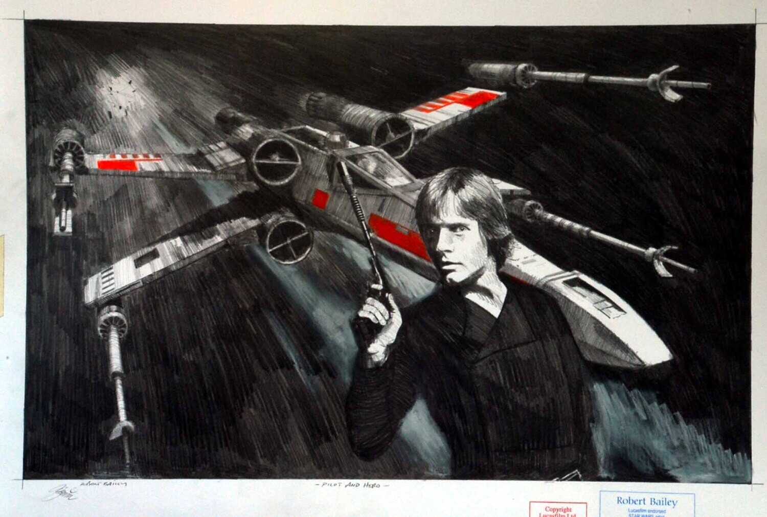 PILOT AND HERO. (Medium Size).