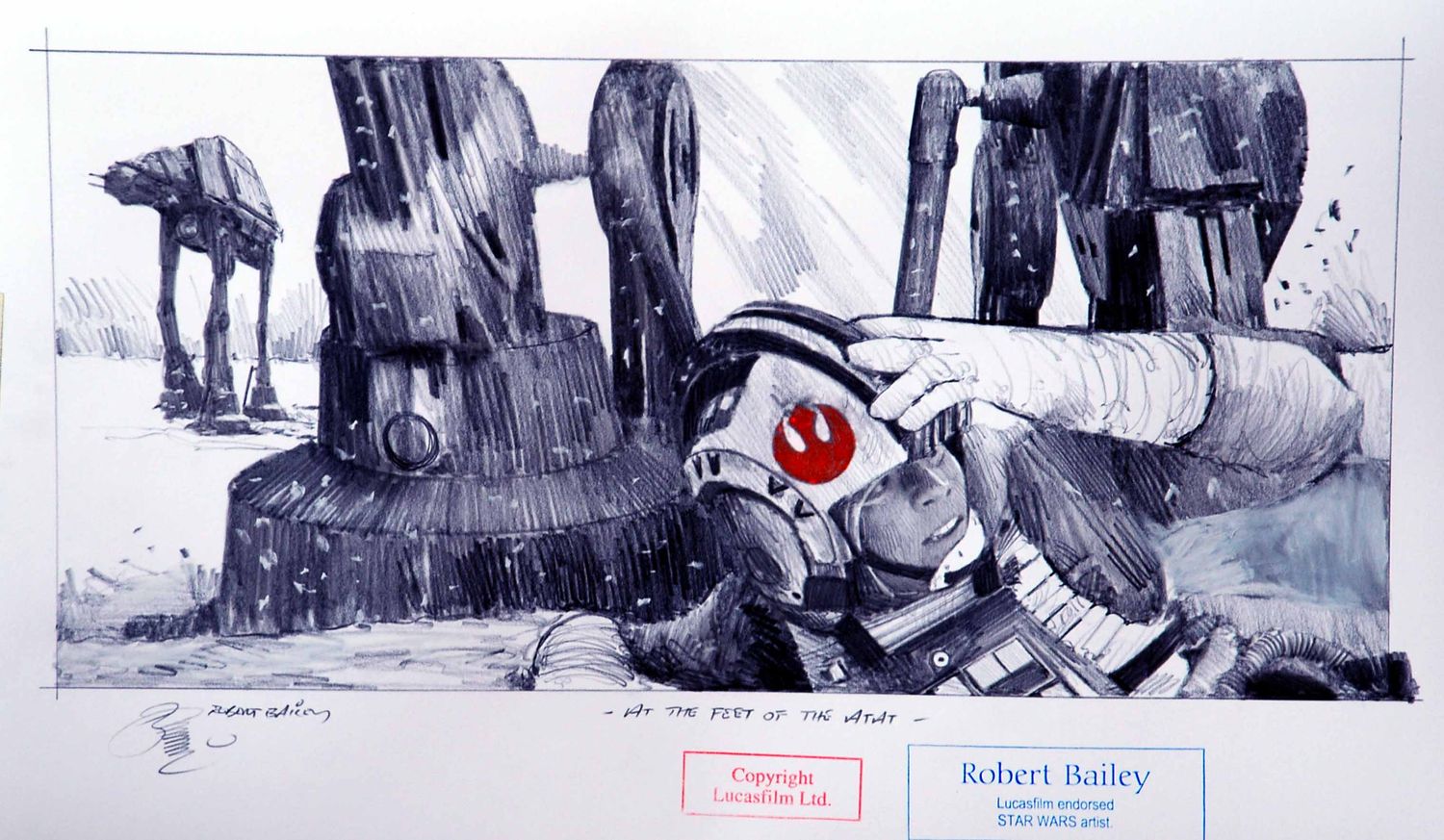 AT THE FEET OF THE ATAT.