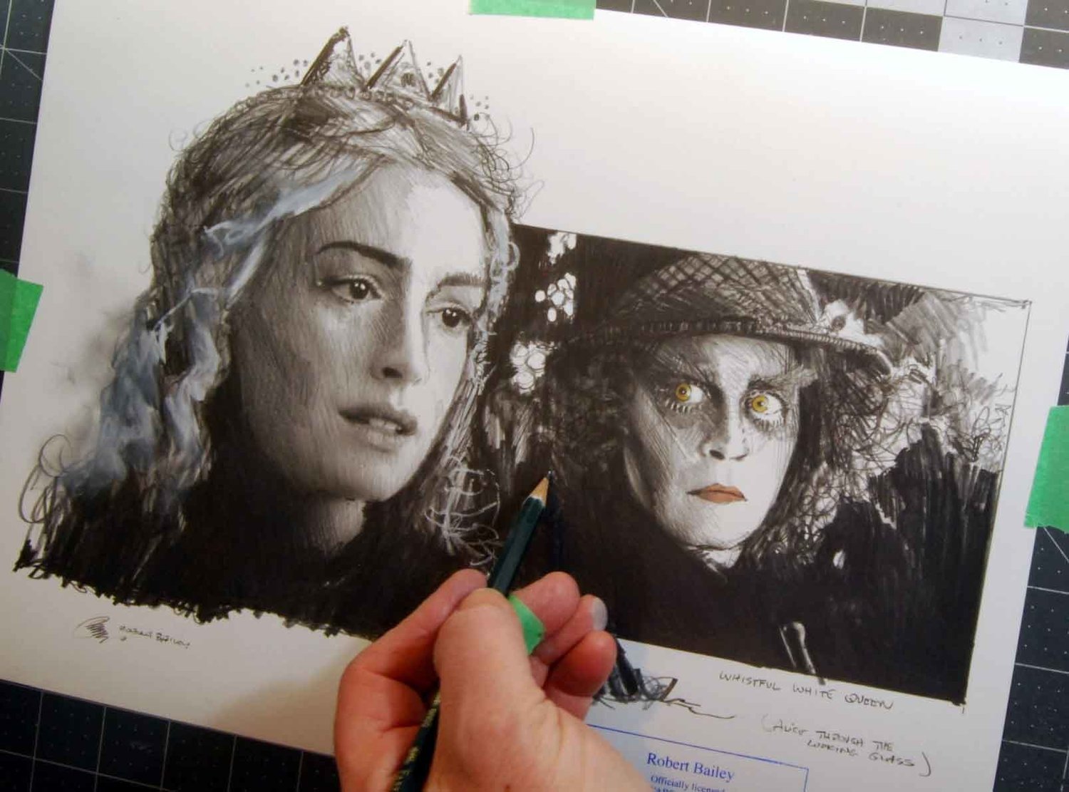 WHISTFUL WHITE QUEEN.   (Alice Through The Looking Glass).