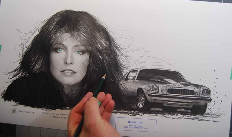 TRAFFIC-STOPPING AMERICAN BEAUTY.  (Farrah Fawcett).