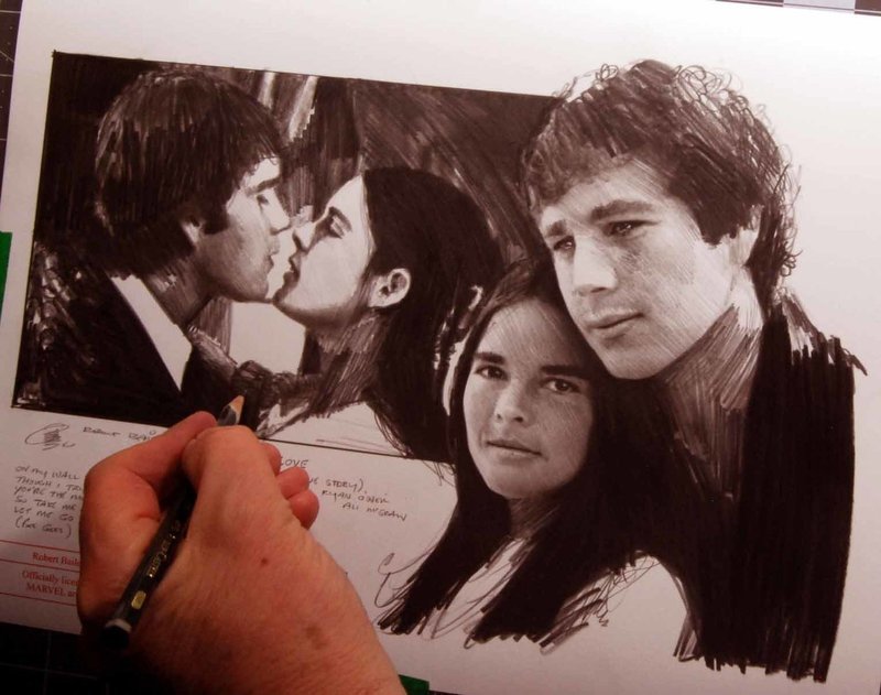 LOST LOVE. (Love Story). Ryan O'Neal and Ali McGraw.