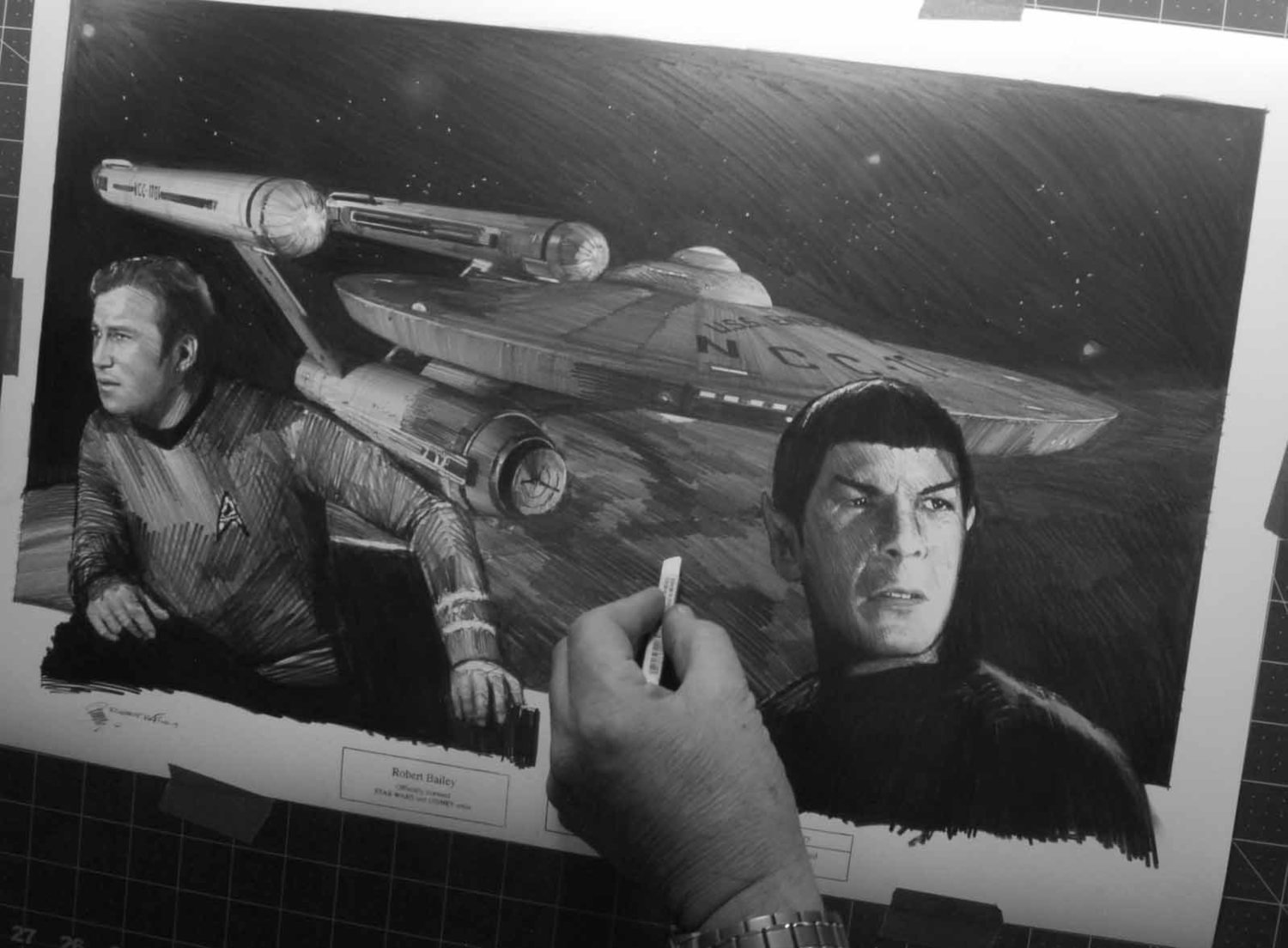 CLASSIC STAR TREK.  22" x 15" MEDIUM SIZE.