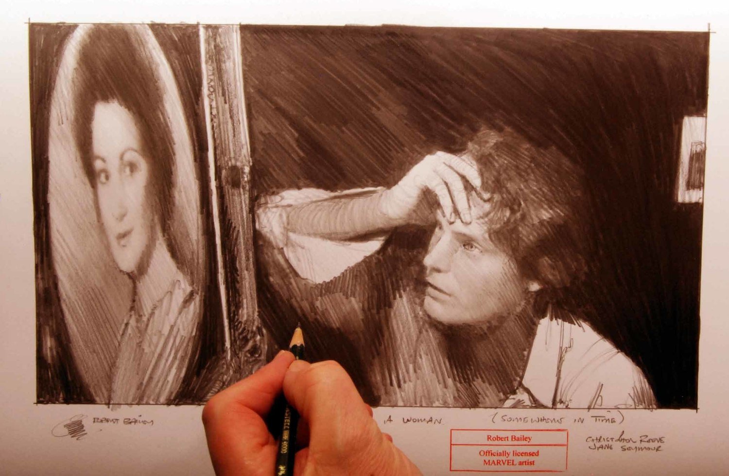 TRANSFIXED BY A WOMAN.   (Somewhere in Time).