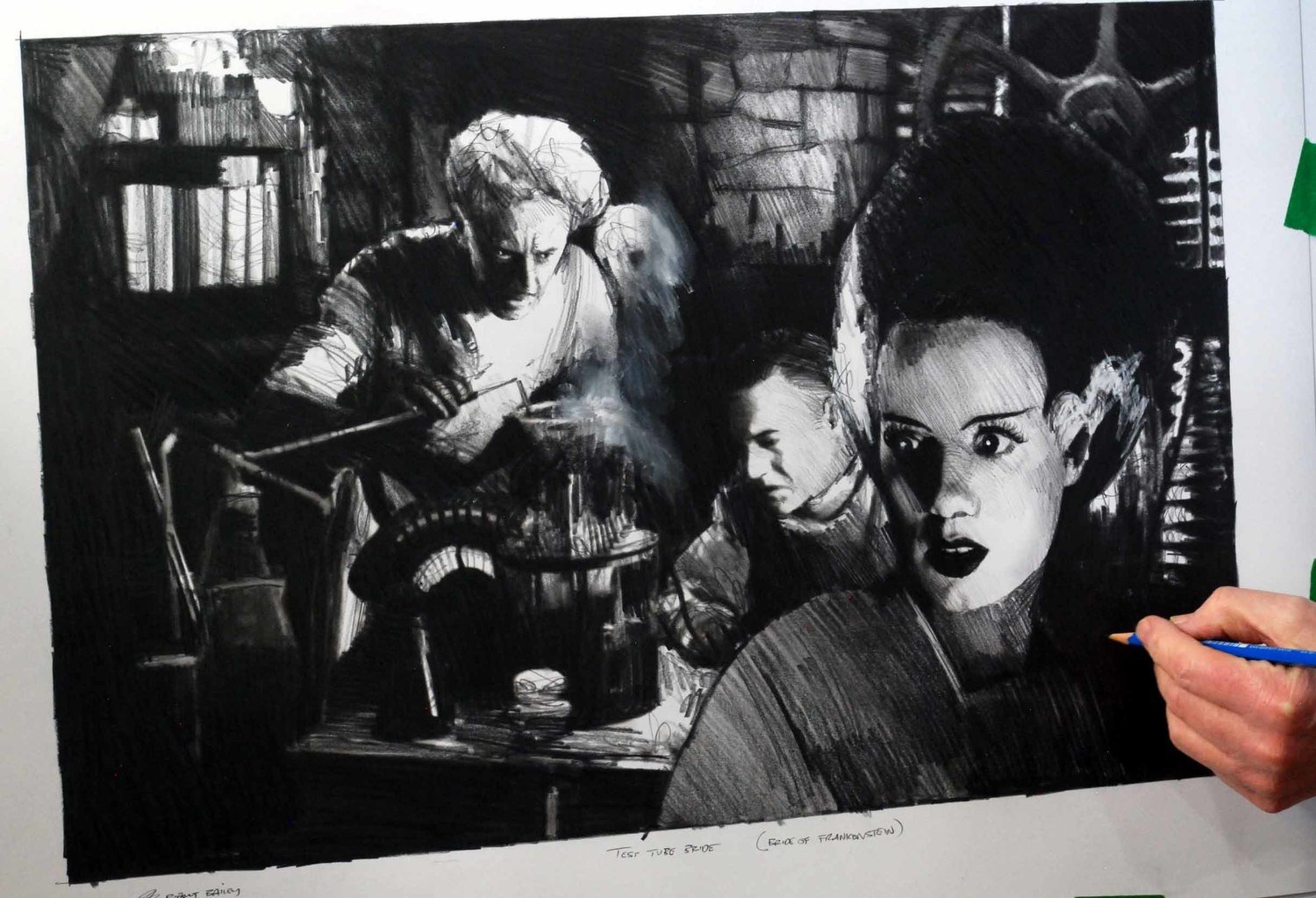 TEST TUBE BRIDE. (Bride of Frankenstein). Medium Size.