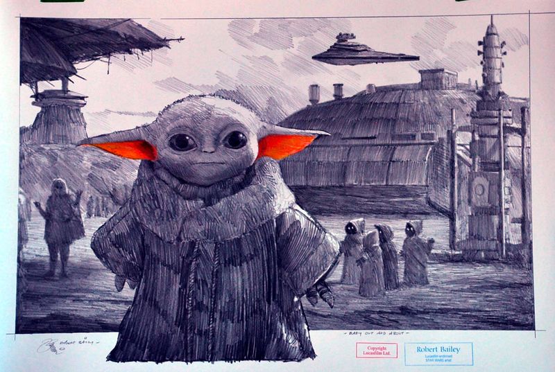 BABY OUT AND ABOUT.  (Medium Size).