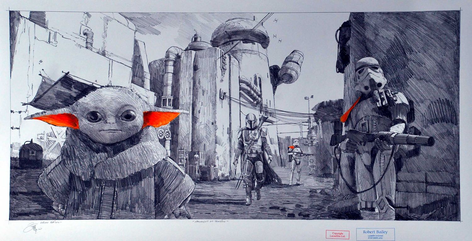 MOMENT OF TENSION.  (Large Size). 20" x 36"