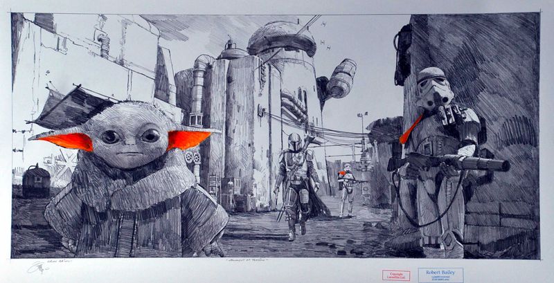 MOMENT OF TENSION.  (Large Size). 20" x 36"