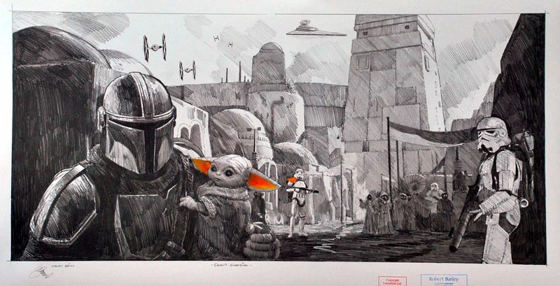 GROGU'S GUARDIAN.  (Large Size). 20" x 36"