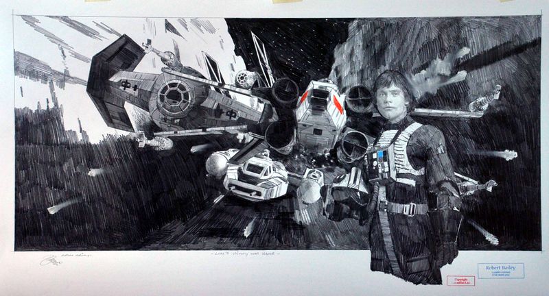 LUKE'S VICTORY OVER VADER.   (Large Size). 20" x 36"