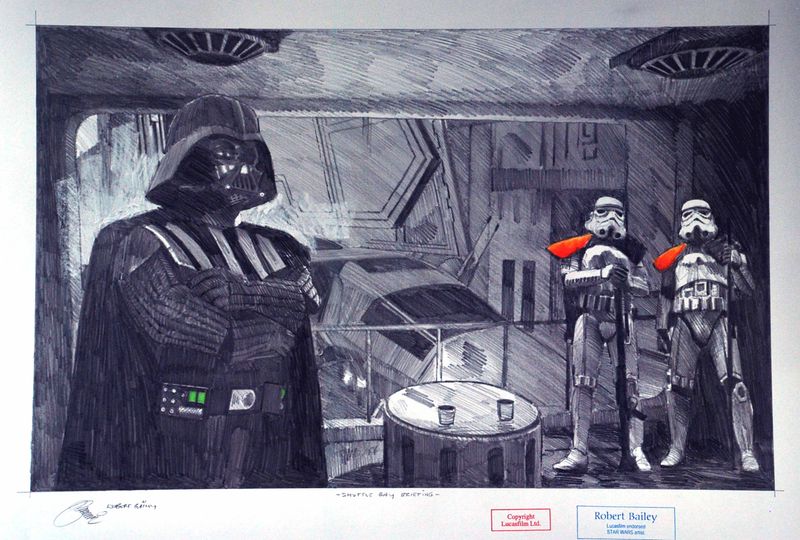 SHUTTLE BAY BRIEFING.  (Medium Size).