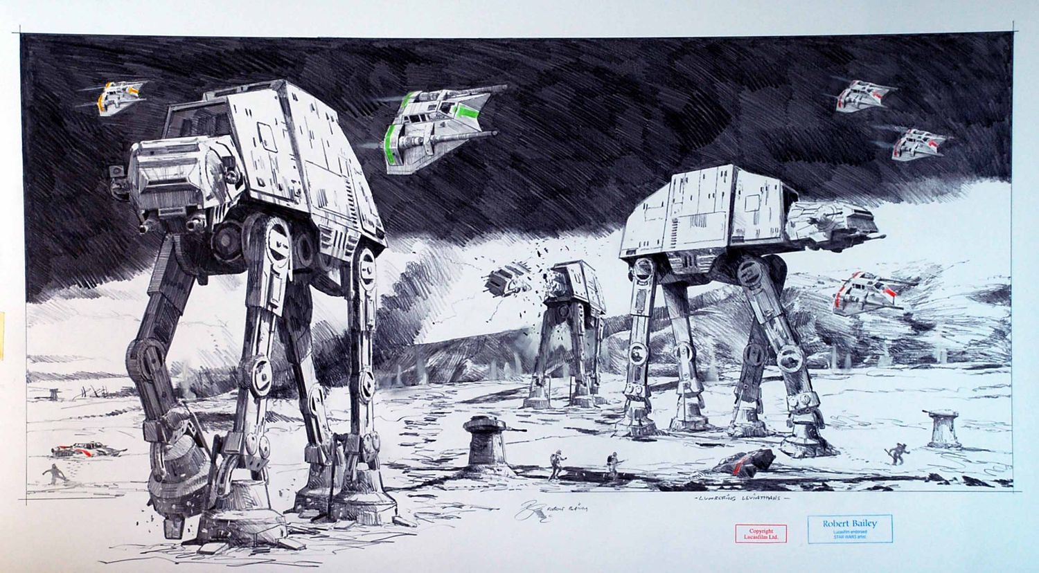 LUMBERING LEVIATHANS. (Large Size).  20" x 36"