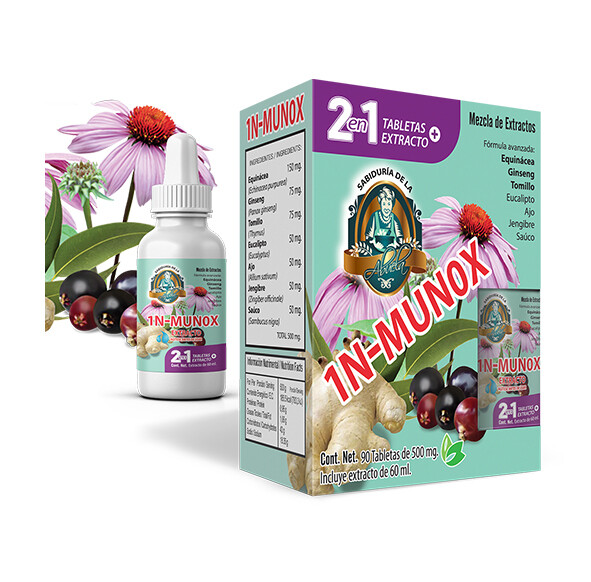 1N-MUNOX 2 en 1
(Al ser 2 en 1 incluye Cápsulas y Extracto)