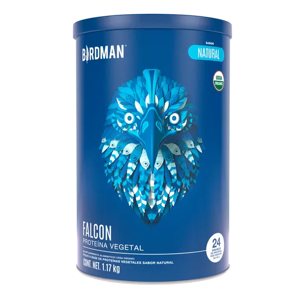 Falcon Proteina Vegana Orgánica en Polvo - Natural 1.17 kg /BIRDMAN