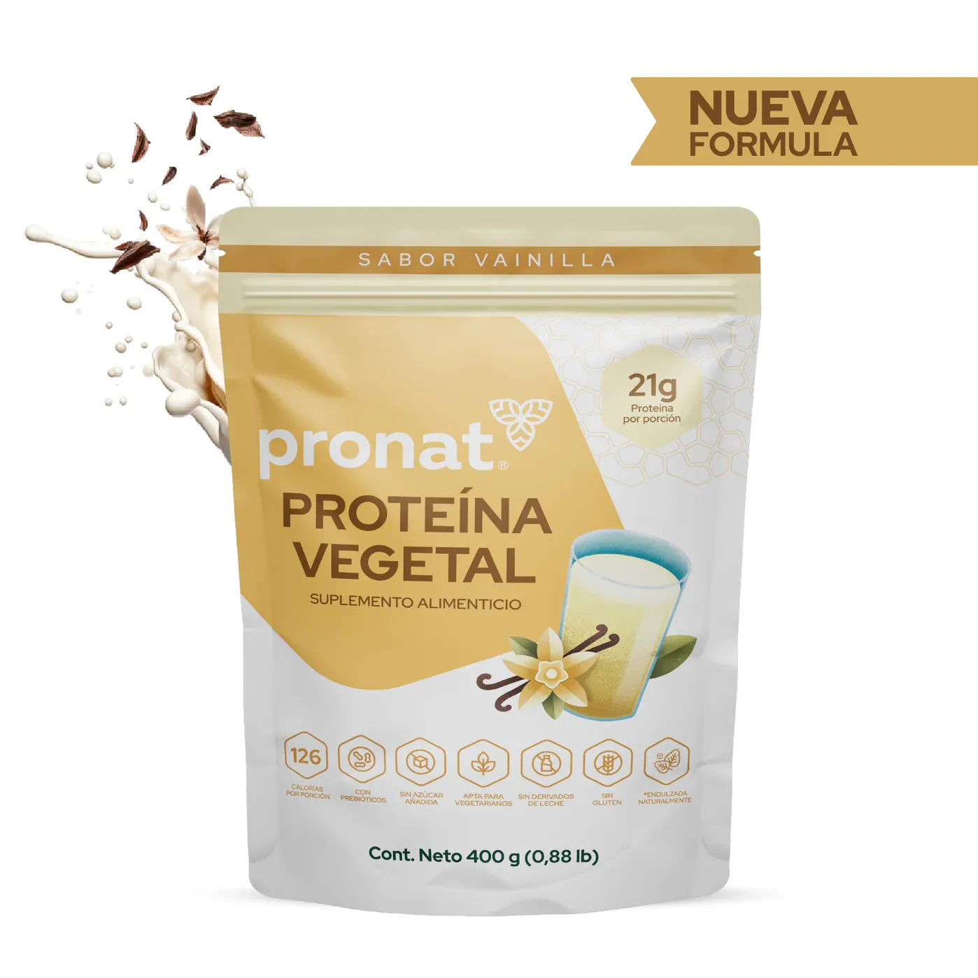 Proteína Vegetal Vainilla 400g / PRONAT