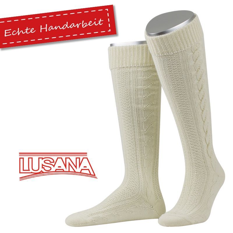 Trachtenkniebundstrumpf mit zwei handgezogenen Zöpfen € 45,00