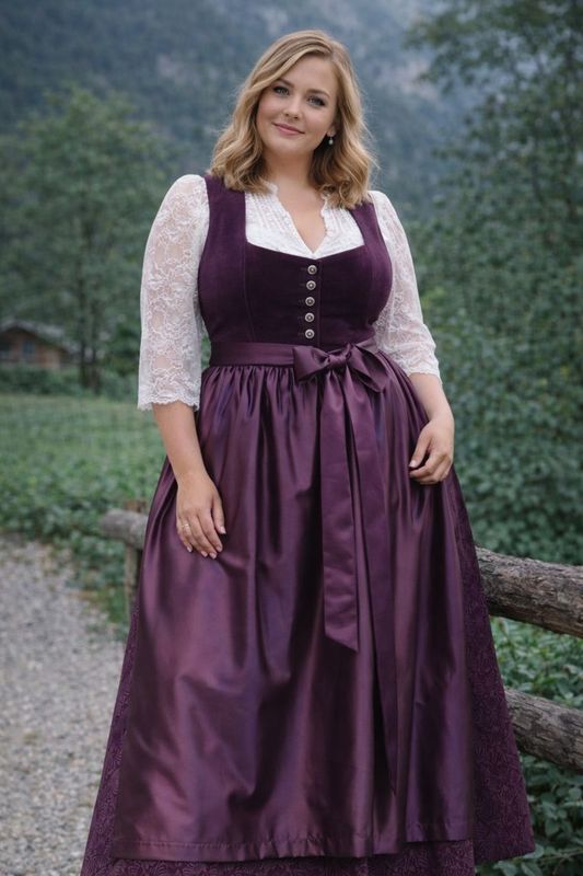 Dirndl Pflaume long  € 299,00