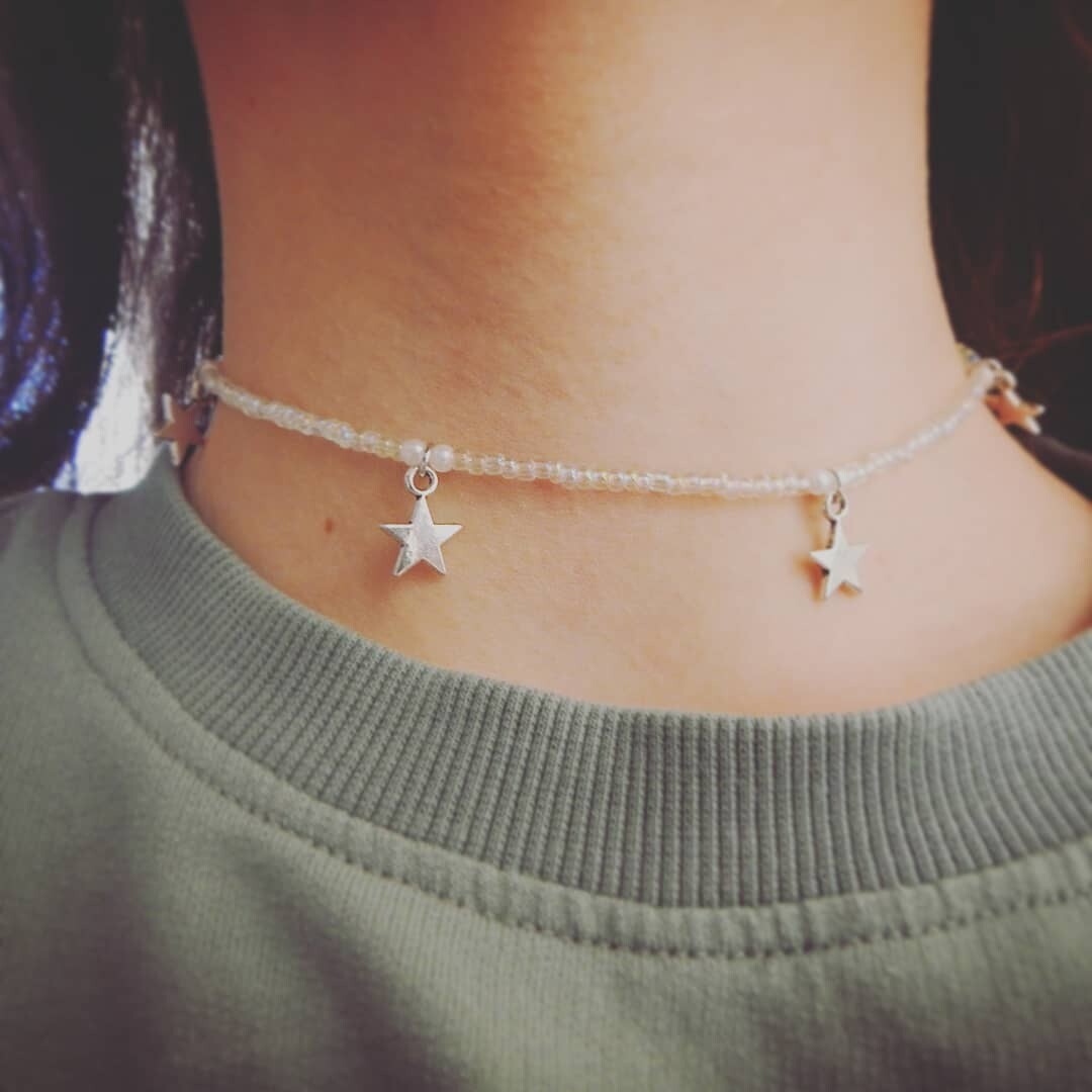 Beaded star necklace
