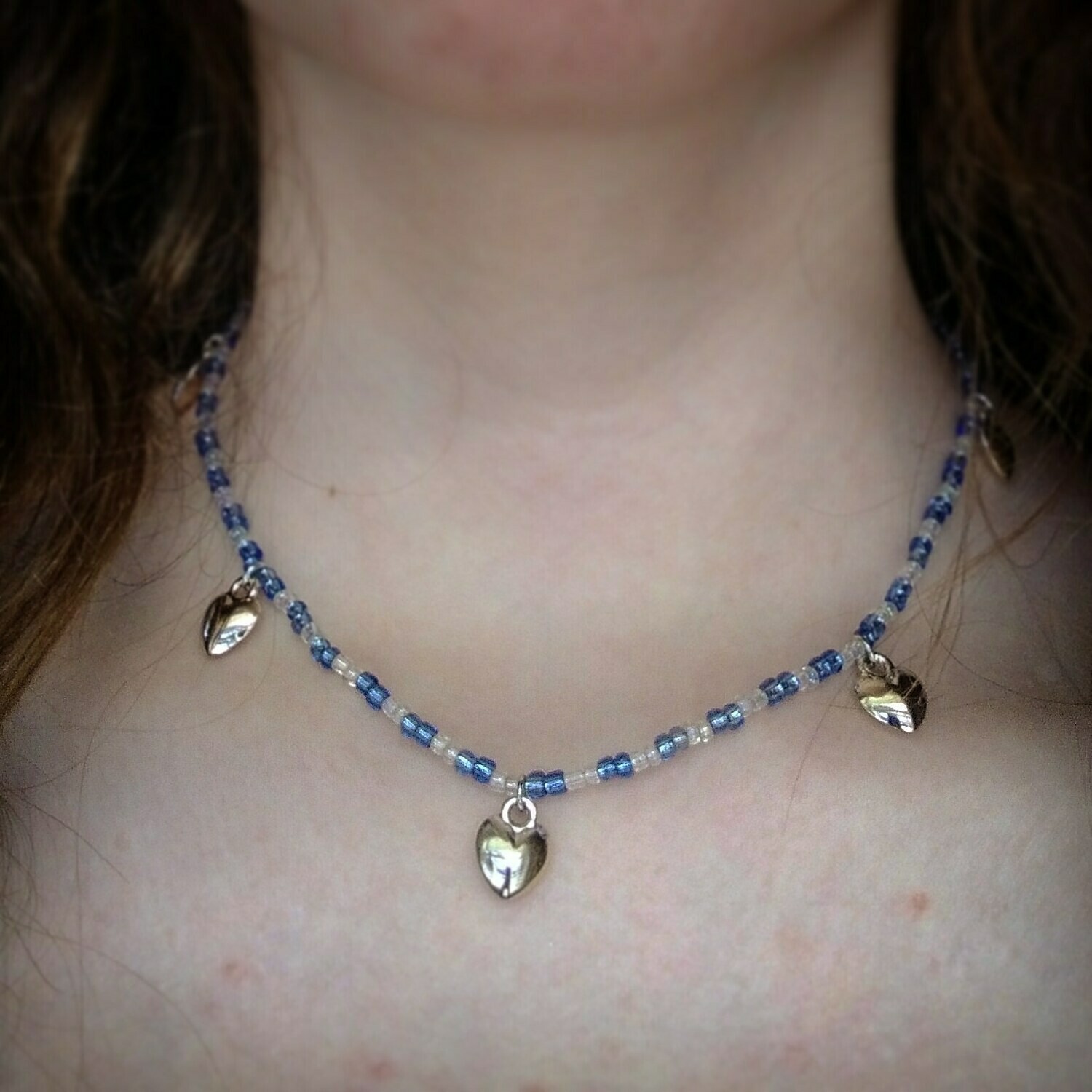 Beaded heart necklace